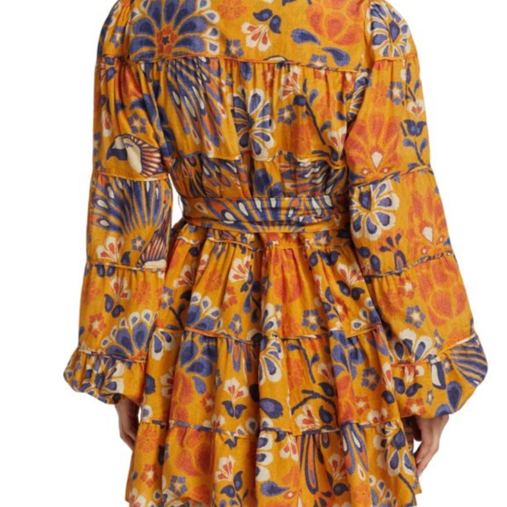 FARM Rio Pineapple Flowers Yellow Mini Dress - Picture 2 of 8